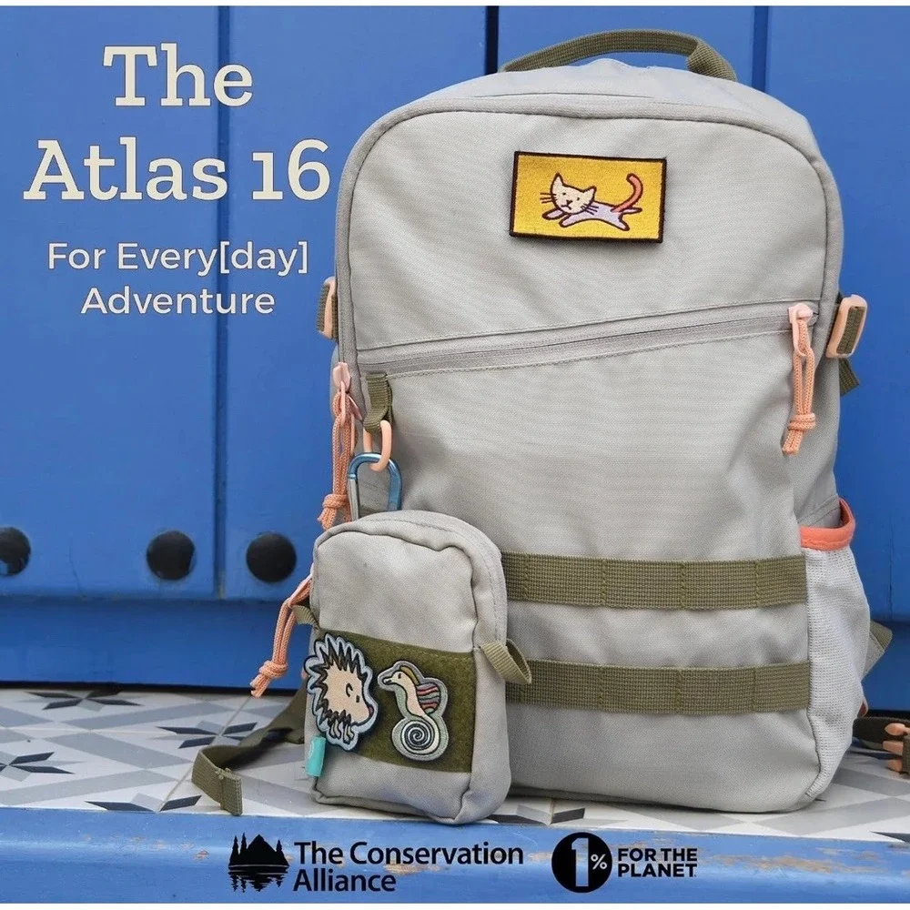 PIRIC Atlas 16 Kids Backpack Modular Salmon The Cuteacious Period W/ Patches NEW